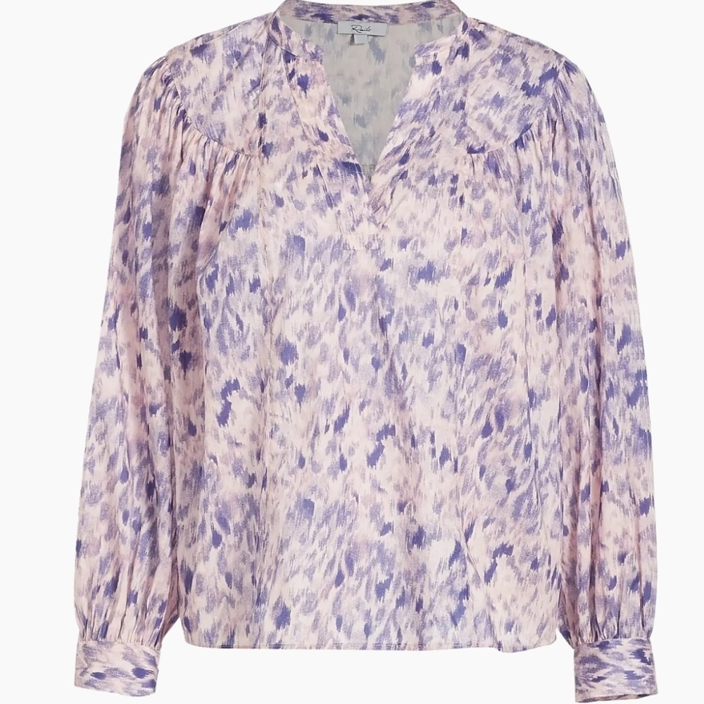 RAILS Fable Cotton Ikat-Inspired Blouse